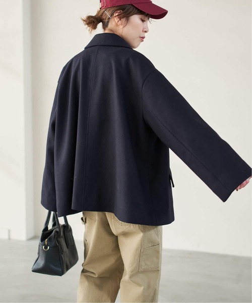Spick & Span（スピックアンドスパン）の「《WEB限定 / 追加》別注Traditional Weatherwear LINTON SHORT*（ステンカラーコート・レディース・ブラック/ネイビー・34）」の20枚目の写真