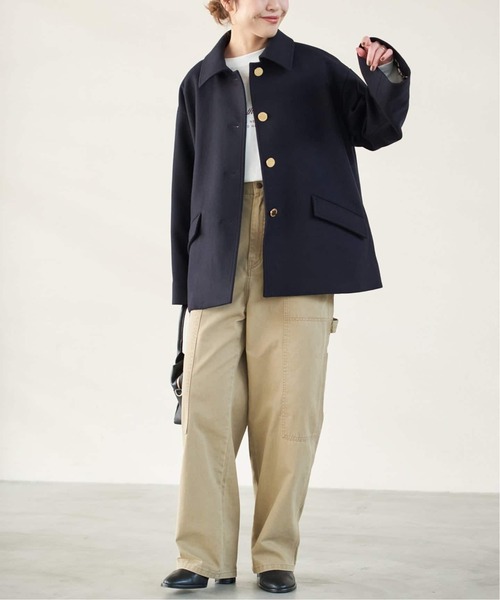 Spick & Span（スピックアンドスパン）の「《WEB限定 / 追加》別注Traditional Weatherwear LINTON SHORT*（ステンカラーコート・レディース・ブラック/ネイビー・34）」の21枚目の写真