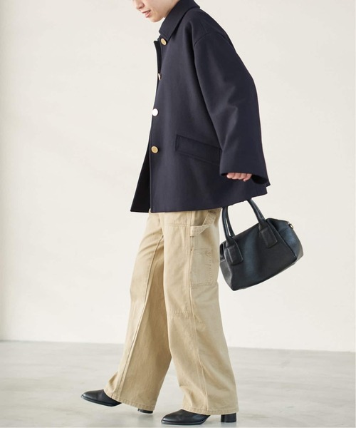 Spick & Span（スピックアンドスパン）の「《WEB限定 / 追加》別注Traditional Weatherwear LINTON SHORT*（ステンカラーコート・レディース・ブラック/ネイビー・34）」の22枚目の写真