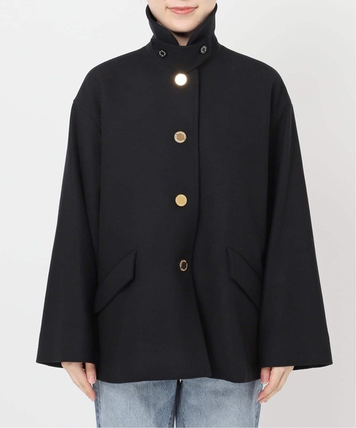 Spick & Span（スピックアンドスパン）の「《WEB限定 / 追加》別注Traditional Weatherwear LINTON SHORT*（ステンカラーコート・レディース・ブラック/ネイビー・34）」の7枚目の写真