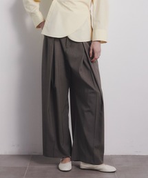 【CITY TOKYO/シティートウキョウ】Belt Arranged Tuck Wide Pants/ウールタックワイドパンツ