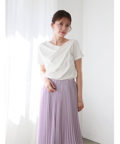 fifth(フィフス)の「2wayドレープTシャツ(Tシャツ/カットソー・レディース・イエロー/ホワイト/ブラック・M)」の14枚目の写真