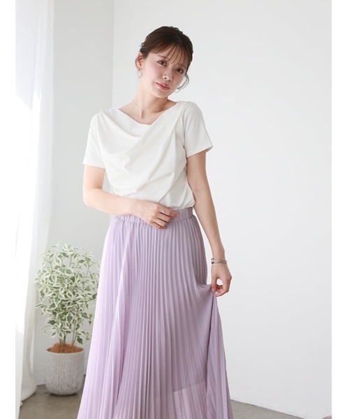 fifth(フィフス)の「2wayドレープTシャツ(Tシャツ/カットソー・レディース・イエロー/ホワイト/ブラック・M)」の15枚目の写真