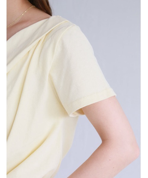 fifth(フィフス)の「2wayドレープTシャツ(Tシャツ/カットソー・レディース・イエロー/ホワイト/ブラック・M)」の5枚目の写真