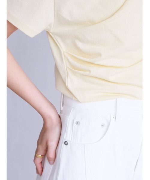 fifth(フィフス)の「2wayドレープTシャツ(Tシャツ/カットソー・レディース・イエロー/ホワイト/ブラック・M)」の6枚目の写真