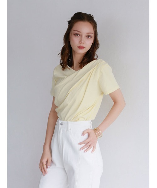 fifth(フィフス)の「2wayドレープTシャツ(Tシャツ/カットソー・レディース・イエロー/ホワイト/ブラック・M)」の20枚目の写真