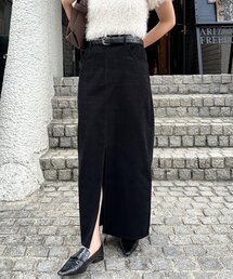 【低身長サイズあり】ベルトSETコーデュロイスカート