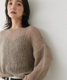 モヘヤブレンドルーズネックニット（秋服）