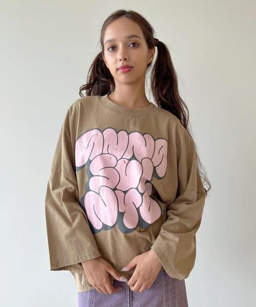 anna sui nyc(アナ スイ エヌ ワイ シー)の「anna sui nyc/アナ スイ エヌワイシー/GRAFFITI BIG Tシャツ(Tシャツ/カットソー・レディース・ベージュ/ブラック/ミント・F)」の20枚目の写真