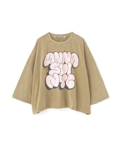 anna sui nyc(アナ スイ エヌ ワイ シー)の「anna sui nyc/アナ スイ エヌワイシー/GRAFFITI BIG Tシャツ(Tシャツ/カットソー・レディース・ベージュ/ブラック/ミント・F)」の22枚目の写真