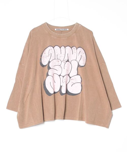anna sui nyc(アナ スイ エヌ ワイ シー)の「anna sui nyc/アナ スイ エヌワイシー/GRAFFITI BIG Tシャツ(Tシャツ/カットソー・レディース・ベージュ/ブラック/ミント・F)」の9枚目の写真