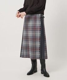 【別注】＜O'NEIL of DUBLIN＞コンビ チェック プリーツスカート