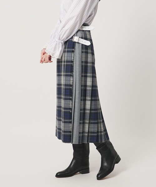 O'NEIL of DUBLIN(オニールオブダブリン)の「【別注】<O'NEIL of DUBLIN>コンビ チェック プリーツスカート(スカート・レディース・ライトグレー/ダークグレー・12/10/8)」の12枚目の写真