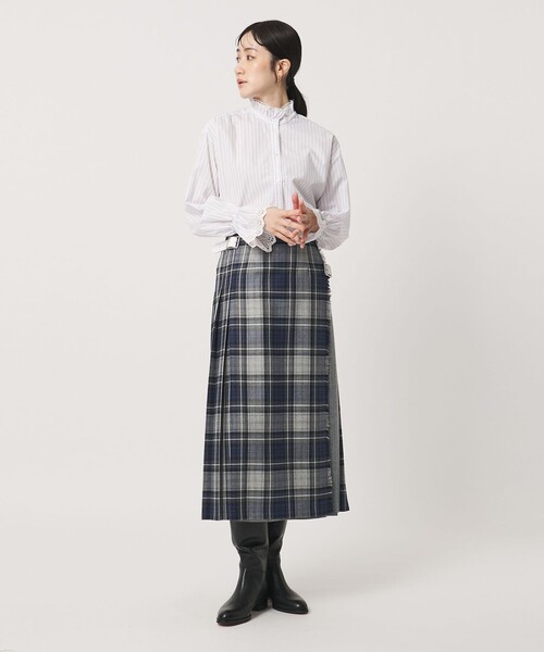 O'NEIL of DUBLIN(オニールオブダブリン)の「【別注】<O'NEIL of DUBLIN>コンビ チェック プリーツスカート(スカート・レディース・ライトグレー/ダークグレー・12/10/8)」の13枚目の写真