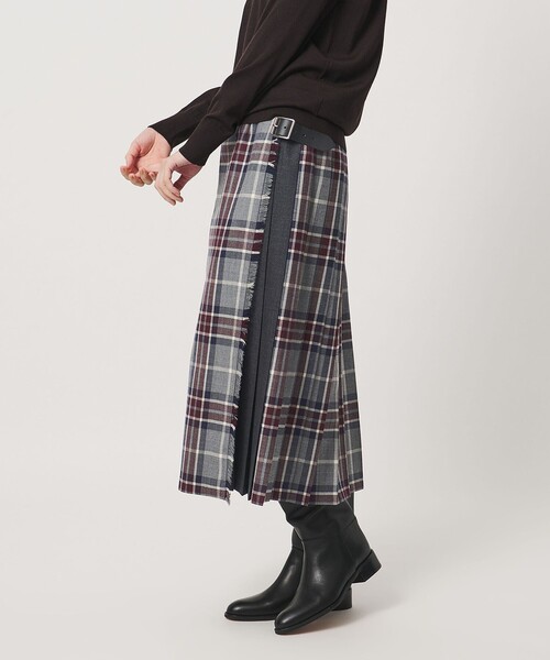 O'NEIL of DUBLIN(オニールオブダブリン)の「【別注】<O'NEIL of DUBLIN>コンビ チェック プリーツスカート(スカート・レディース・ライトグレー/ダークグレー・12/10/8)」の7枚目の写真