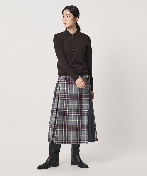 O'NEIL of DUBLIN(オニールオブダブリン)の「【別注】<O'NEIL of DUBLIN>コンビ チェック プリーツスカート(スカート・レディース・ライトグレー/ダークグレー・12/10/8)」の8枚目の写真