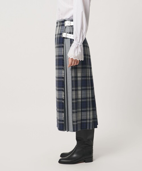 O'NEIL of DUBLIN(オニールオブダブリン)の「【別注】<O'NEIL of DUBLIN>コンビ チェック プリーツスカート(スカート・レディース・ライトグレー/ダークグレー・12/10/8)」の10枚目の写真