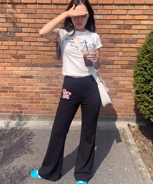 GRAVER（グレーバー）の「レディース GRAE-S DOT ブーツカットパンツ_2color（スウェットパンツ・レディース・ネイビー/ブラック・FREE）」の3枚目の写真