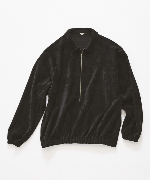 417 EDIFICE（フォーワンセブンエディフィス）の「モールベロア ハーフジッププルオーバー（Tシャツ/カットソー・メンズ・チャコールグレー/ブラック/チョコ・MEDIUM/LARGE）」の12枚目の写真