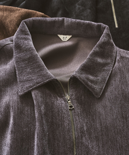 417 EDIFICE（フォーワンセブンエディフィス）の「モールベロア ハーフジッププルオーバー（Tシャツ/カットソー・メンズ・チャコールグレー/ブラック/チョコ・MEDIUM/LARGE）」の16枚目の写真