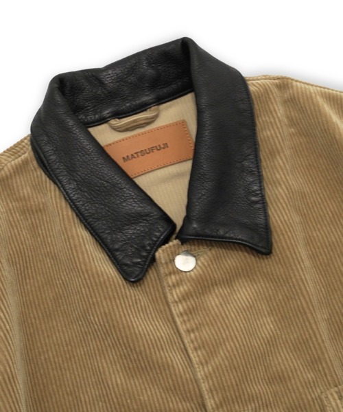 MATSUFUJI(マツフジ)の「【MATSUFUJI】 Connected Pockets Cordroy Jacket(カバーオール・メンズ・ベージュ・3/4)」の2枚目の写真