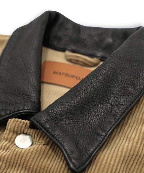 MATSUFUJI(マツフジ)の「【MATSUFUJI】 Connected Pockets Cordroy Jacket(カバーオール・メンズ・ベージュ・3/4)」の4枚目の写真