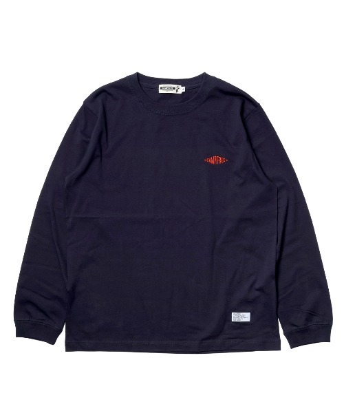 CAMPFREE（キャンプフリー）の「[キャンプフリー] CAMPFREE 5.6オンス コットン100% ワンポイント刺繍 クルーネック 長袖Tシャツ（Tシャツ/カットソー・メンズ・スミクロ/ライトオリーブ/サンドベージュ/グレー/ネイビー・S/M/L/XXL/XS/XL）」の9枚目の写真