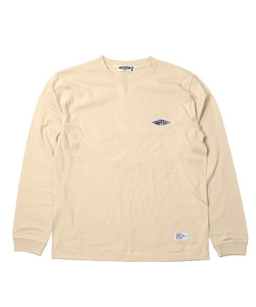 CAMPFREE（キャンプフリー）の「[キャンプフリー] CAMPFREE 5.6オンス コットン100% ワンポイント刺繍 クルーネック 長袖Tシャツ（Tシャツ/カットソー・メンズ・スミクロ/ライトオリーブ/サンドベージュ/グレー/ネイビー・S/M/L/XXL/XS/XL）」の16枚目の写真
