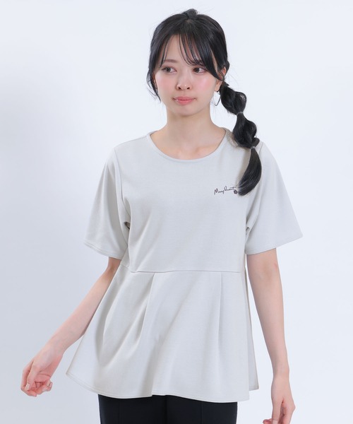MARY QUANT(マリークワント)の「タックペプラム プルオーバー(シャツ/ブラウス・レディース・ホワイト/ブルー/ブラック・M)」の3枚目の写真