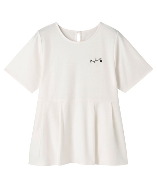 MARY QUANT(マリークワント)の「タックペプラム プルオーバー(シャツ/ブラウス・レディース・ホワイト/ブルー/ブラック・M)」の4枚目の写真