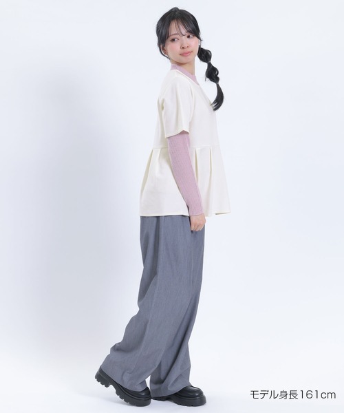 MARY QUANT(マリークワント)の「タックペプラム プルオーバー(シャツ/ブラウス・レディース・ホワイト/ブルー/ブラック・M)」の8枚目の写真