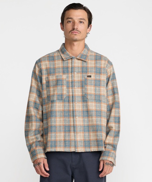 RVCA(ルーカ)の「RVCA メンズ DAYSHIFT FLANNEL 長袖シャツ 【2026年秋冬モデル】/ルーカチェックネルシャツ(シャツ/ブラウス・メンズ・ホワイト系その他/マルチ・SMALL/MEDIUM/LARGE/X-LARGE)」の2枚目の写真