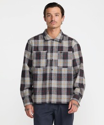 RVCA メンズ DAYSHIFT FLANNEL 長袖シャツ 【2026年秋冬モデル】/ルーカチェックネルシャツ