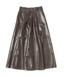 soft eco-leather circular skirt