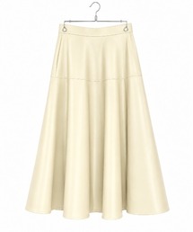 soft eco-leather circular skirt