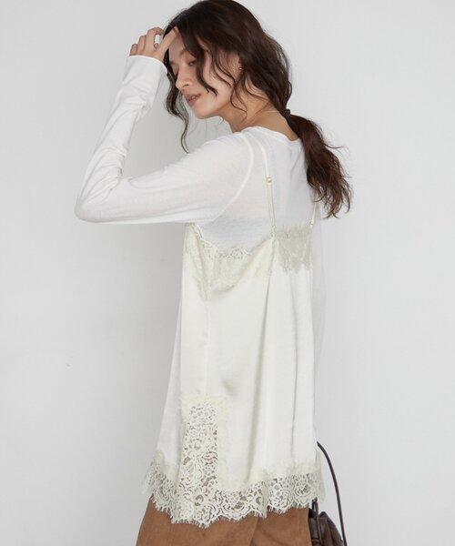 LOUNGEDRESS(ラウンジドレス)の「キュプラコットンカットソー 秋服(Tシャツ/カットソー・レディース・ブラック/オフホワイト/モカ・FREE)」の22枚目の写真