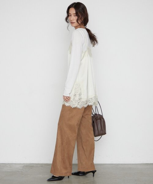 LOUNGEDRESS(ラウンジドレス)の「キュプラコットンカットソー 秋服(Tシャツ/カットソー・レディース・ブラック/オフホワイト/モカ・FREE)」の5枚目の写真