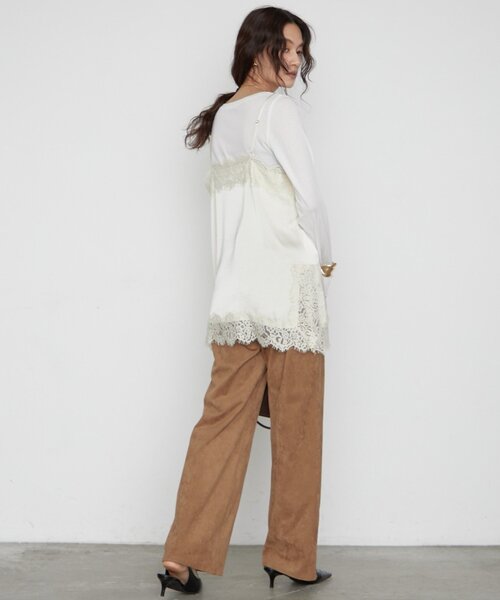 LOUNGEDRESS(ラウンジドレス)の「キュプラコットンカットソー 秋服(Tシャツ/カットソー・レディース・ブラック/オフホワイト/モカ・FREE)」の6枚目の写真
