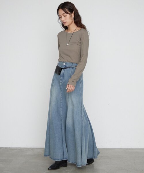LOUNGEDRESS(ラウンジドレス)の「キュプラコットンカットソー 秋服(Tシャツ/カットソー・レディース・ブラック/オフホワイト/モカ・FREE)」の17枚目の写真