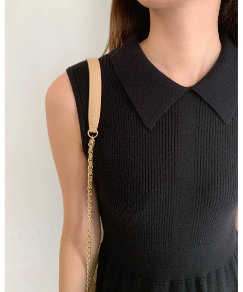BIRTHDAY BASH(バースデイバッシュ)の「2WAY CROSS KNIT DRESS(2WAYクロスニットドレス)(ワンピース・レディース・ブラック・FREE)」の16枚目の写真
