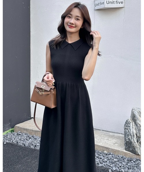 BIRTHDAY BASH(バースデイバッシュ)の「2WAY CROSS KNIT DRESS(2WAYクロスニットドレス)(ワンピース・レディース・ブラック・FREE)」の3枚目の写真