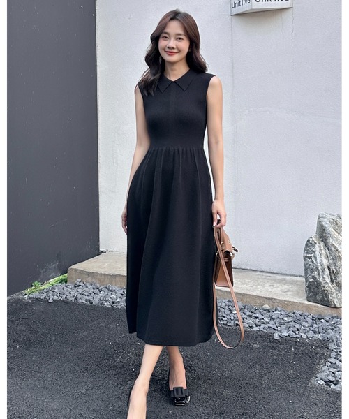 BIRTHDAY BASH(バースデイバッシュ)の「2WAY CROSS KNIT DRESS(2WAYクロスニットドレス)(ワンピース・レディース・ブラック・FREE)」の4枚目の写真