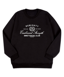 BMGT ソーシャルクラブ オーバーサイズ 両面起毛スウェットシャツ ブラック
