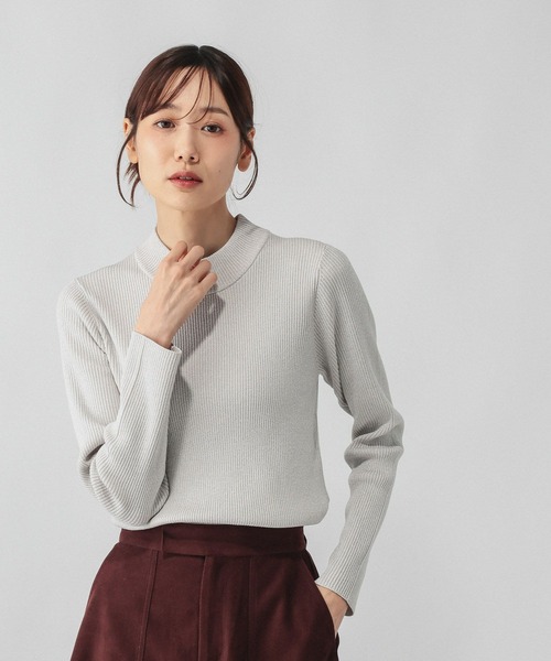 GLOBAL WORK（グローバルワーク）の「アンチピリングなめらかリブハイプルオーバー/759299（ニット/セーター・レディース・ブラック/ホワイト系その他3/ワインレッド/オフホワイト/ブラック系その他/チャコールグレー/ライトブルー・SMALL/MEDIUM/LARGE）」の21枚目の写真