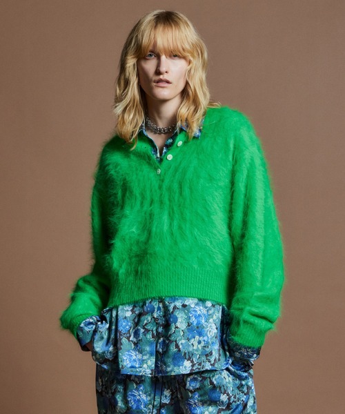 MAISON SPECIAL(メゾンスペシャル)の「【26WINTER PRE-ORDER】Angora Shaggy Knit/アンゴラシャギーニット(ニット/セーター・レディース・ブラック/パープル/グレー/グリーン・FREE)」の11枚目の写真