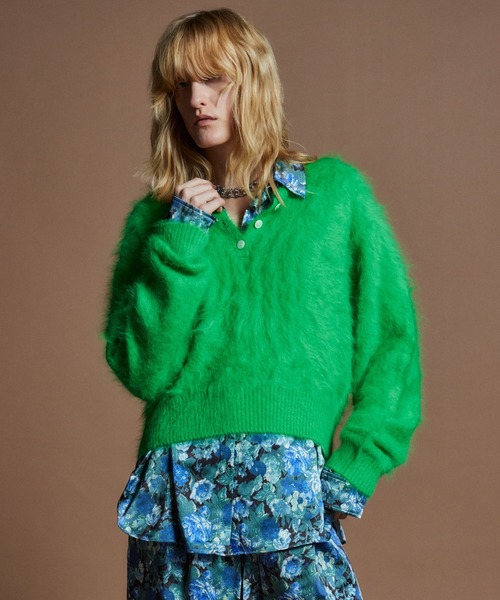 MAISON SPECIAL(メゾンスペシャル)の「【26WINTER PRE-ORDER】Angora Shaggy Knit/アンゴラシャギーニット(ニット/セーター・レディース・ブラック/パープル/グレー/グリーン・FREE)」の13枚目の写真