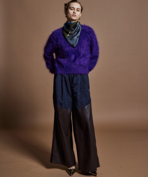 MAISON SPECIAL(メゾンスペシャル)の「【26WINTER PRE-ORDER】Angora Shaggy Knit/アンゴラシャギーニット(ニット/セーター・レディース・ブラック/パープル/グレー/グリーン・FREE)」の14枚目の写真