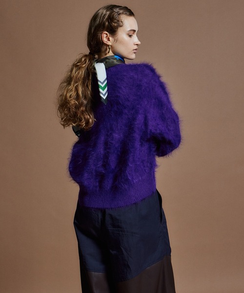 MAISON SPECIAL(メゾンスペシャル)の「【26WINTER PRE-ORDER】Angora Shaggy Knit/アンゴラシャギーニット(ニット/セーター・レディース・ブラック/パープル/グレー/グリーン・FREE)」の16枚目の写真