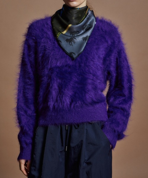 MAISON SPECIAL(メゾンスペシャル)の「【26WINTER PRE-ORDER】Angora Shaggy Knit/アンゴラシャギーニット(ニット/セーター・レディース・ブラック/パープル/グレー/グリーン・FREE)」の17枚目の写真