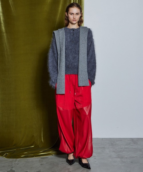 MAISON SPECIAL(メゾンスペシャル)の「【26WINTER PRE-ORDER】Angora Shaggy Knit/アンゴラシャギーニット(ニット/セーター・レディース・ブラック/パープル/グレー/グリーン・FREE)」の22枚目の写真